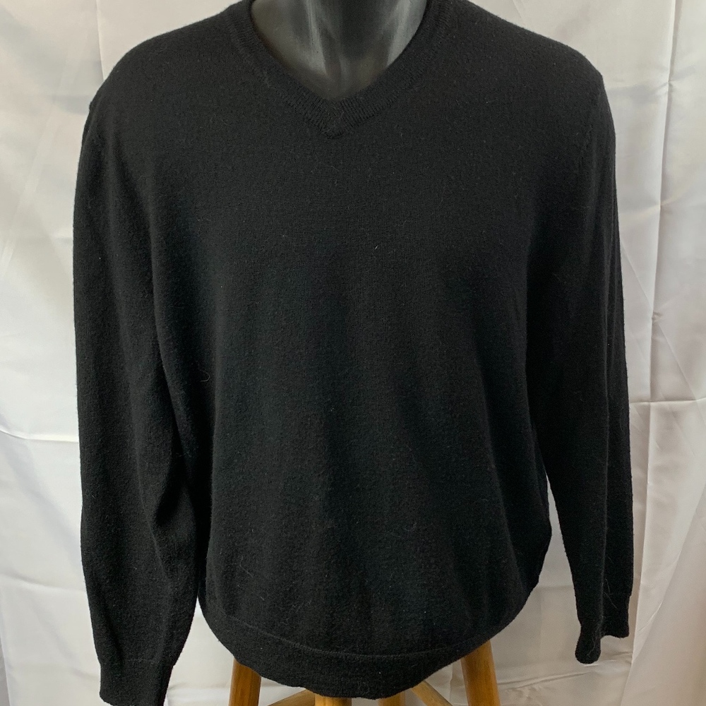 Club Room V-neck Long Sleeve Merino Wool Sweater